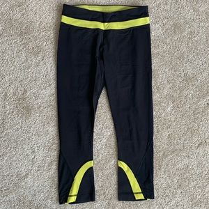 Lululemon Leggings Black/Yellow